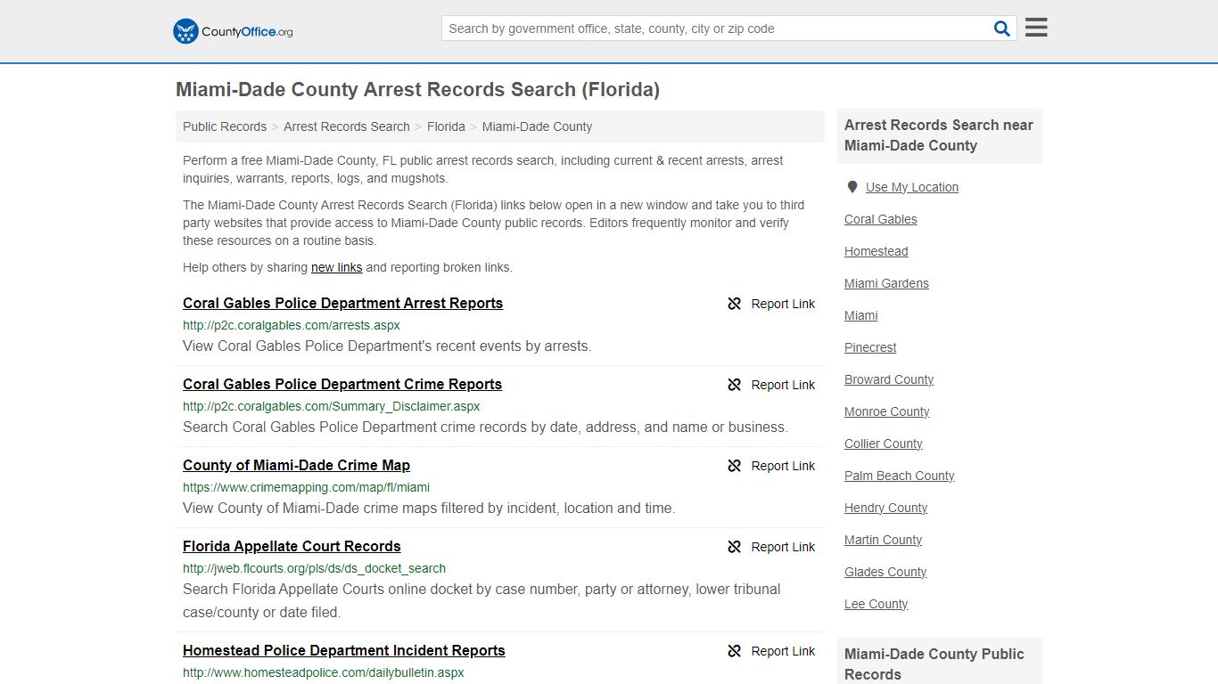 Arrest Records Search - Miami-Dade County, FL (Arrests & Mugshots)